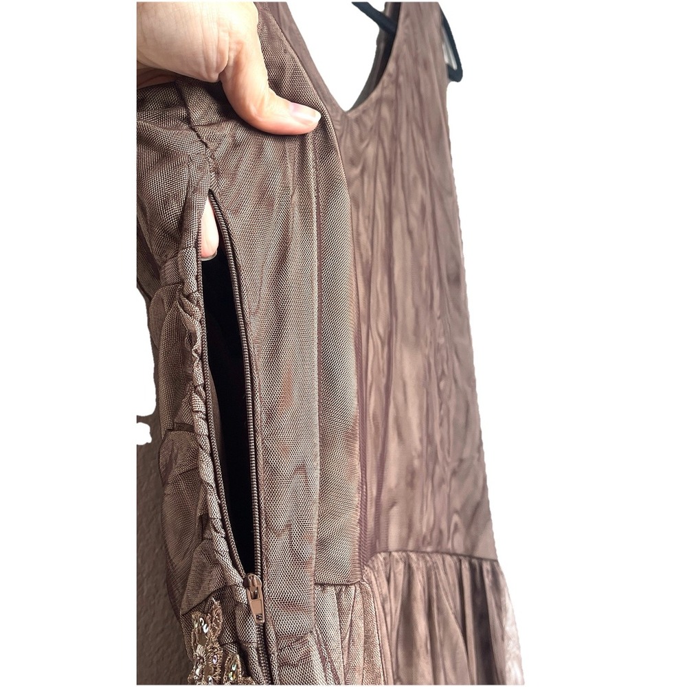 Vtg Torrid Brown Tulle Fit and Flare Dress‎ Size 14 - Picture 10 of 16